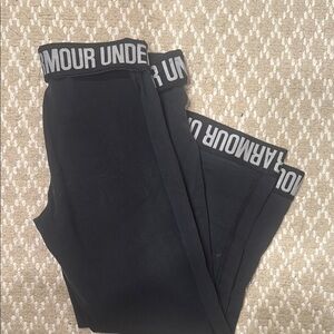 Under Armour Dark Leggings with Logo Waistband